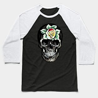 Skull And Roses Baseball T-Shirt